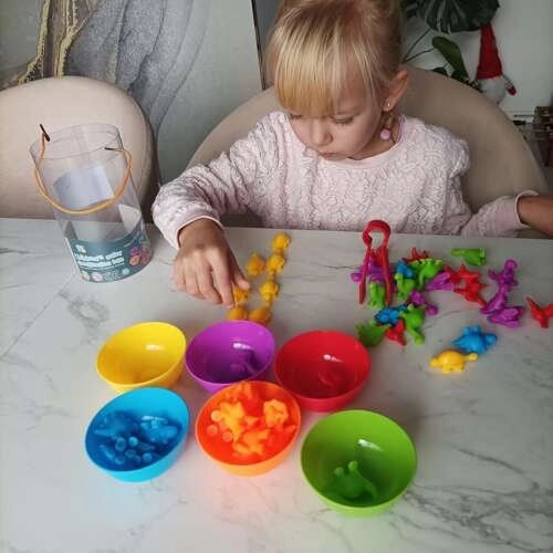Věuková montessori-leg Aktivitet Lær at Tælle – Dinosaurer