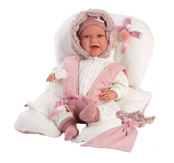 Realistisk babydukke med lyde