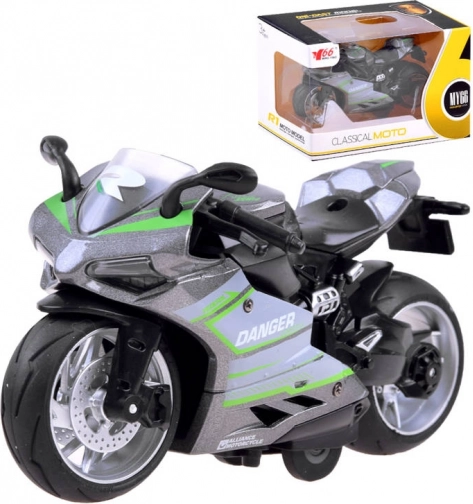 metalmodel af motorcykel med optræk – C