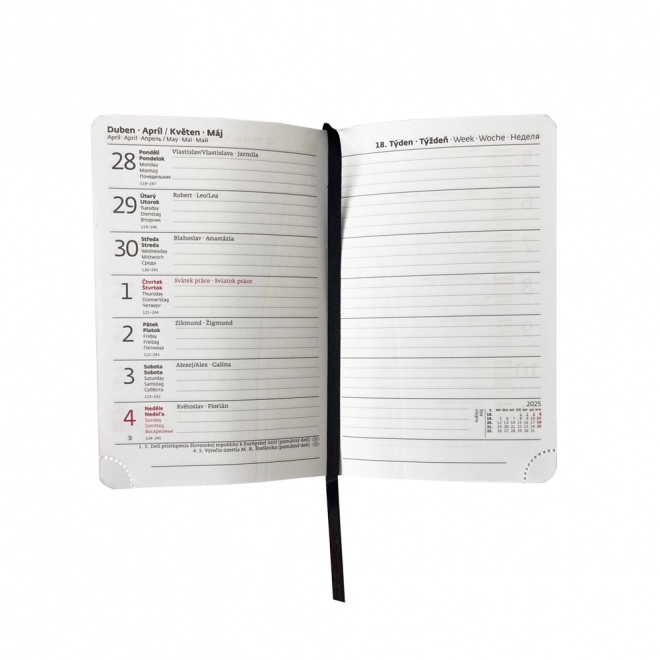Ugekalender A6 2025 Pastelini grøn