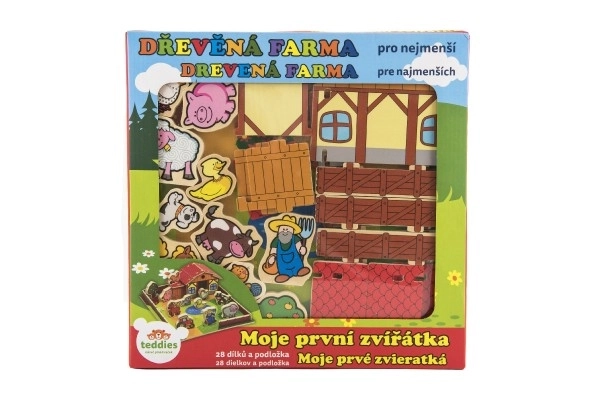 3D træfarm Min første husdyr - 28 dele