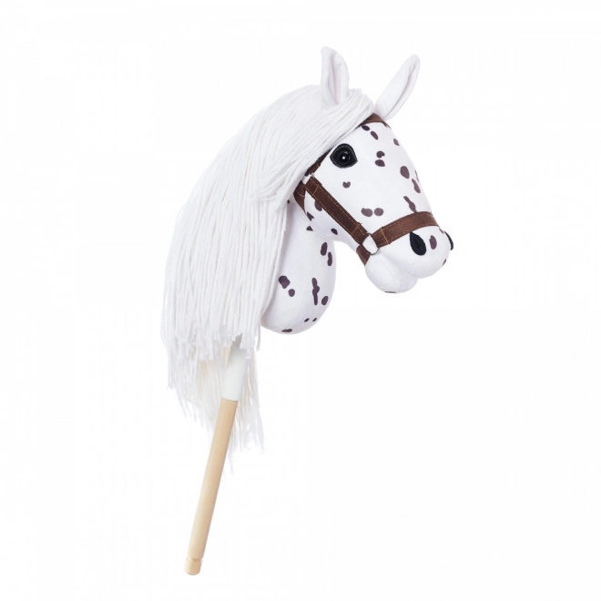Stokhest fra HOPPIHORSE Sport Edition kollektionen i farven hvid leopard