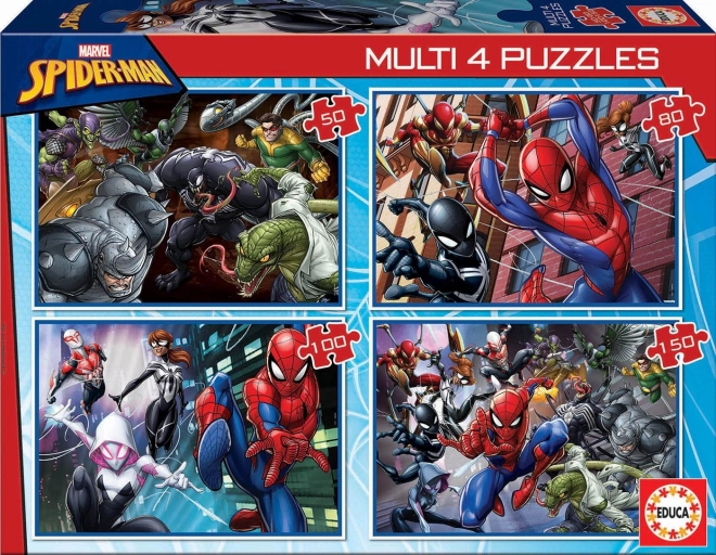 Educa Puslespil Spiderman 4-i-1