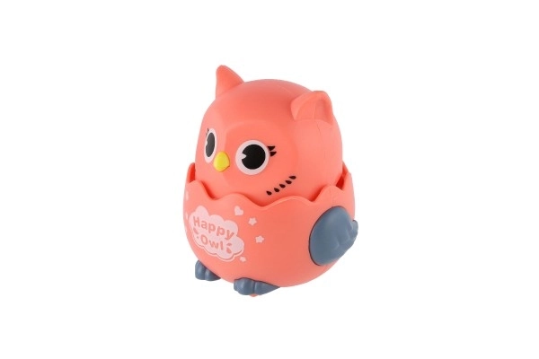 Sovy Happy Owl plastik 7x8 cm kørende