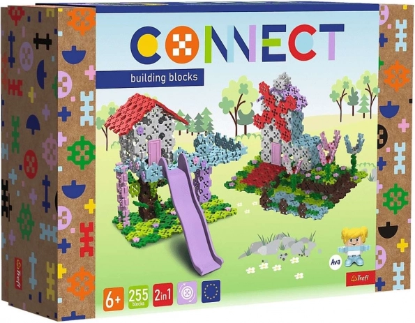 Byggesæt 2-i-1 træhus / vindmølle Trefl Connect (255 dele)