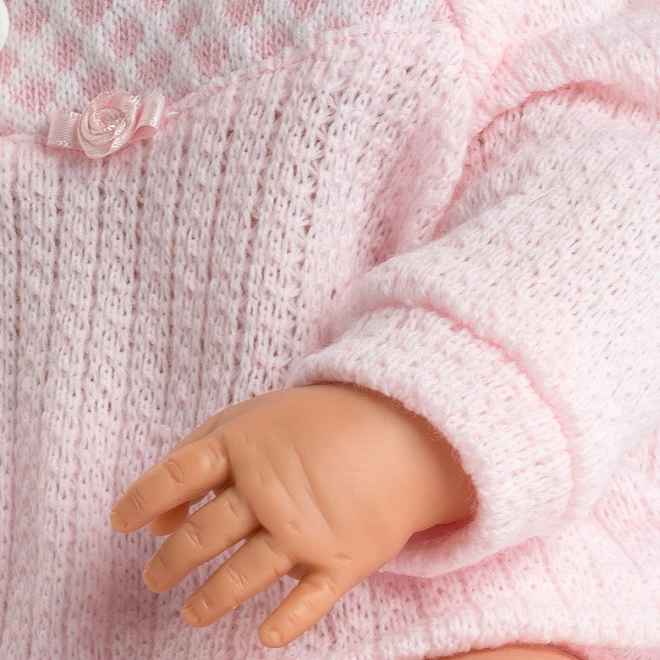 Blødt strikket outfit i rosa