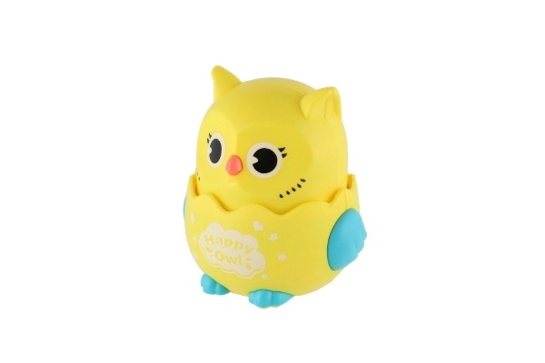 Sovy Happy Owl plastik 7x8 cm kørende