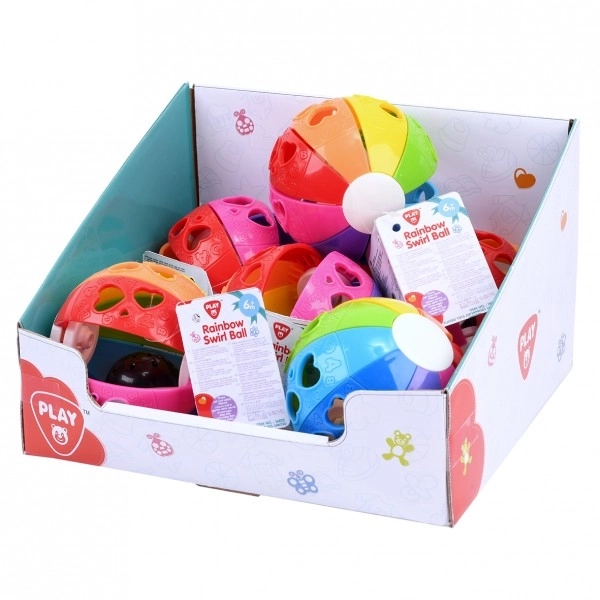 Regnbuebold rangle plast 10cm 6m+
