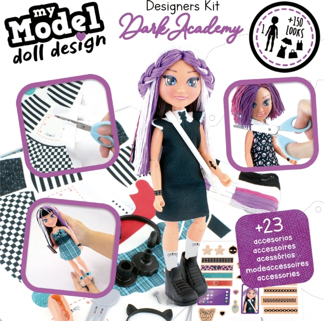 EDUCA Kreativt sæt My Model Doll Design: Mørk akademi