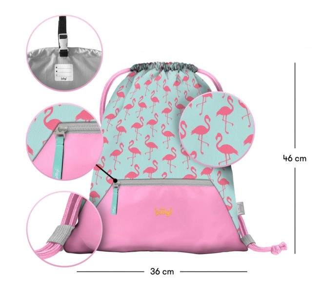 BAAGL Skolesæk Flamingo
