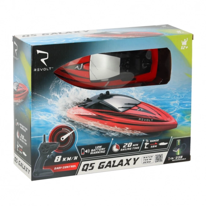 Rød RC båd Revolt Q5 Galaxy