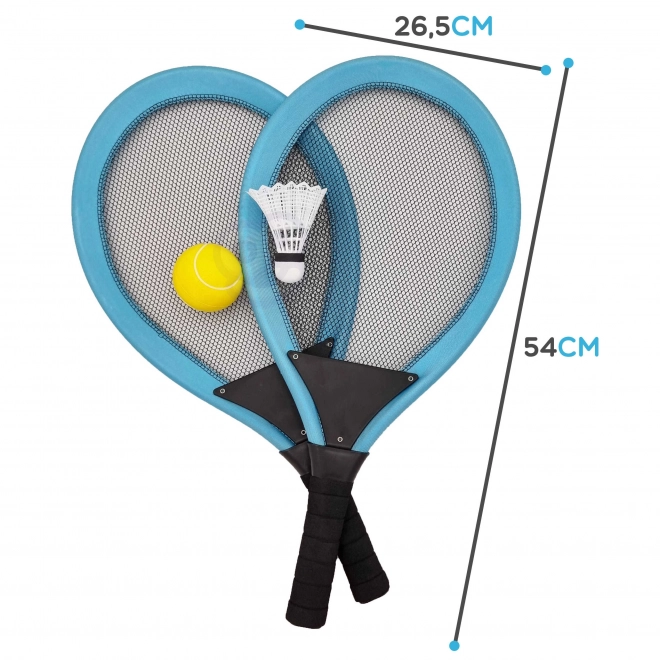 børne sportssæt med ketchere til tennis og badminton Woopie