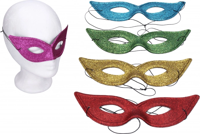 Karnevalssæt maske – mix af farver