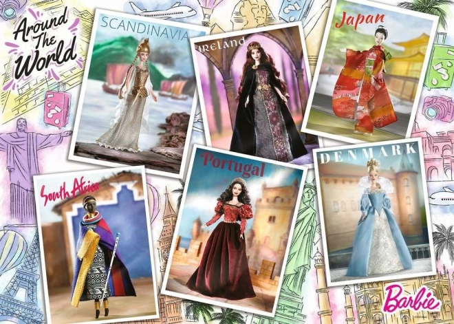 Ravensburger puslespil Barbie: Rundt om i verden 1000 brikker