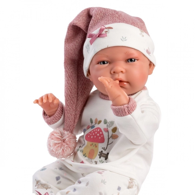 Llorens 73880 NYFØDT PIGE - realistisk dukke baby med hele kroppen i vinyl - 40 cm