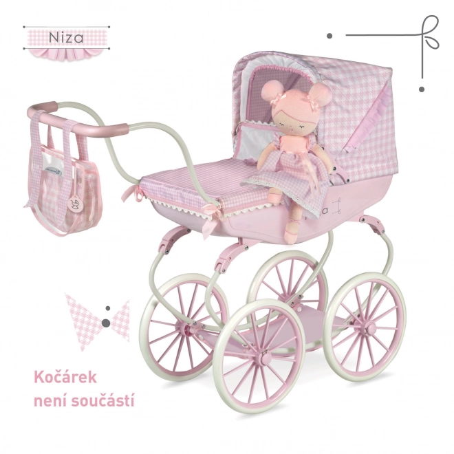 DeCuevas 20046 Plysbamsedukke NIZA - 36 cm med vugge