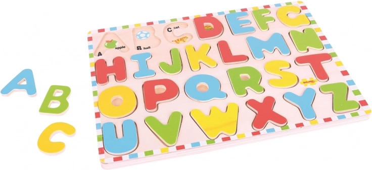 Træalfabet med billeder BIGJIGS TOYS