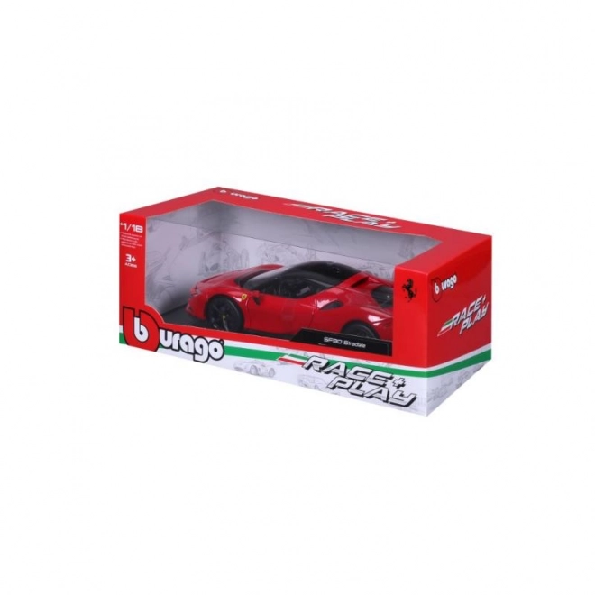 Metalmodel Ferrari SF90 Stradale rød 1:18