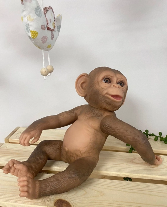 Guca 993 REBORN APE - realistisk abe baby med fuld vinylkrop - 32 cm