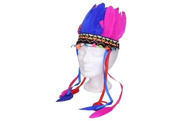 Sæt karneval - pandebånd indianer MIX