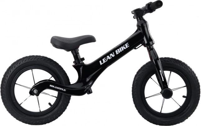 Løbecykel Magnezio RS med ultralet magnesiumramme, 12" EVA-hjul – sort