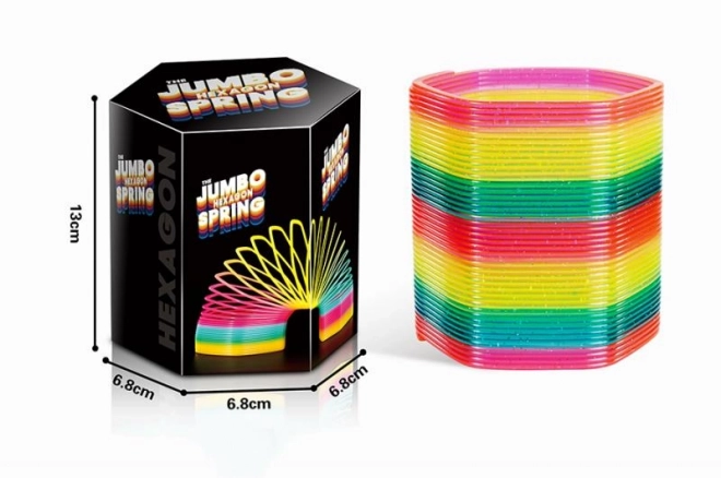 Farverig jumbo spiral med glimmer