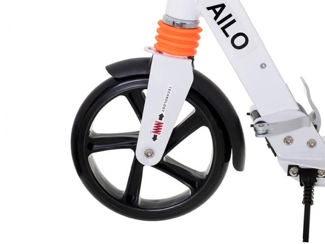 AILO foldbar byscooter 200mm hjul støddæmper foran bagpå GIMME – Hvid