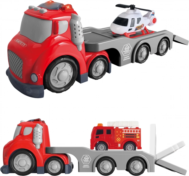 Rød Brandbil CITY TRUCK med Lyd- og Lyseffekter