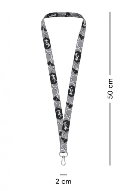 Grå nøglering lanyard