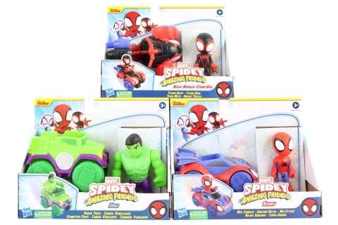 Køretøj og figurer til Spider-Man eventyr