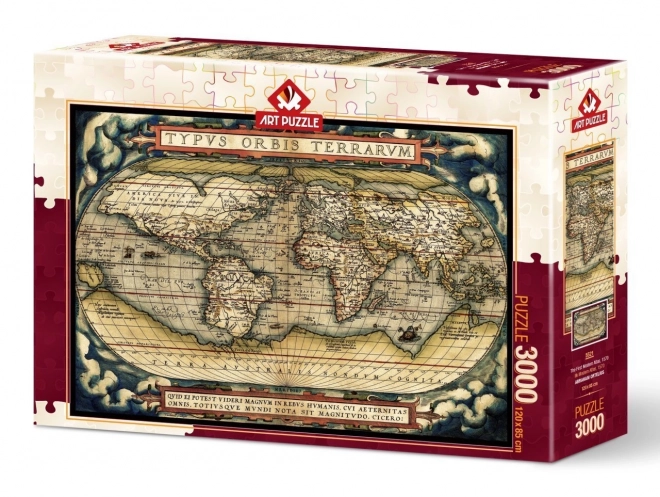 ART PUZZLE Puslespil Første moderne atlas fra året 1570, 3000 brikker