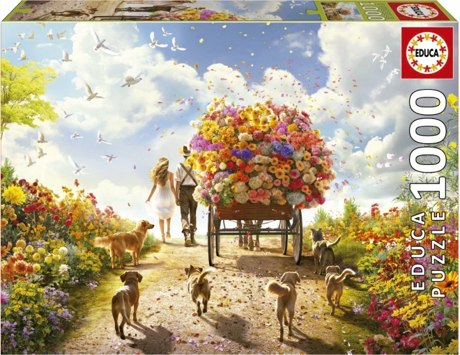 Educa puslespil Blomsterrutens levering 1000 brikker