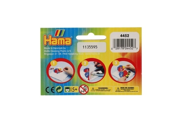 Underlag til strygeperler Hama MIDI - stjerne, hjerte plast 2 stk. i pose 9x9cm