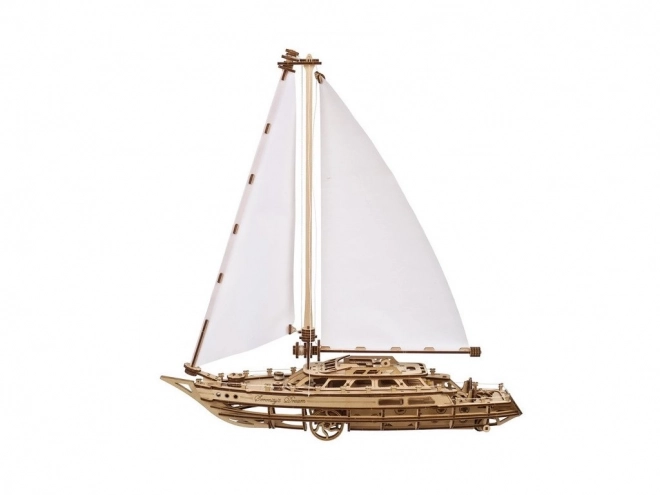 Ugears 3D Træ Mekanisk Puzzle Yacht The Ocean Beauty