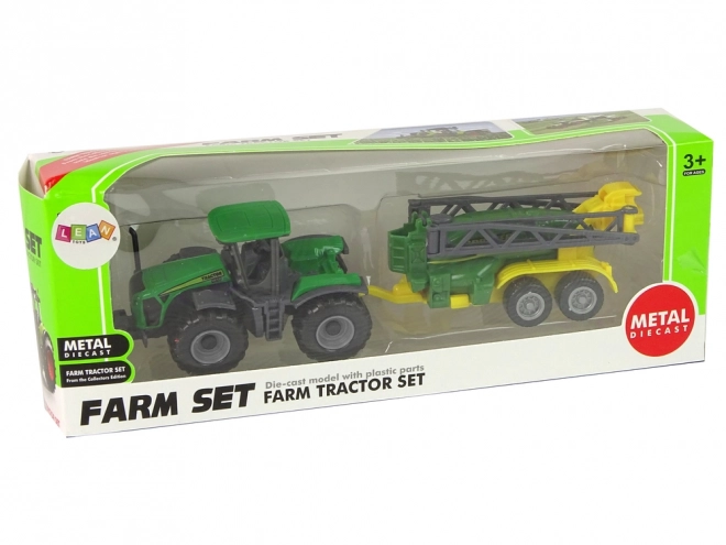Landbrugsbil Traktor med sprøjte Grøn