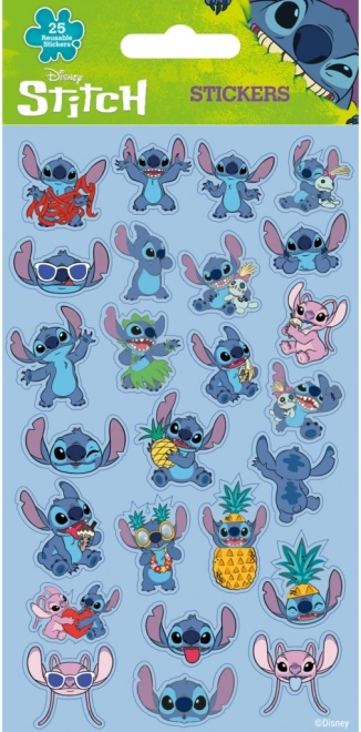 Genanvendelige klistermærker Lilo og Stitch blå