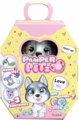 figur Pamper Petz husky – interaktivt hvalpehund med at drikke og tisse