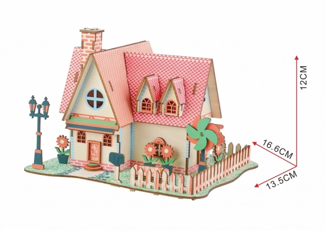 Woodcraft Træ 3D-puslespil Solsikkegård