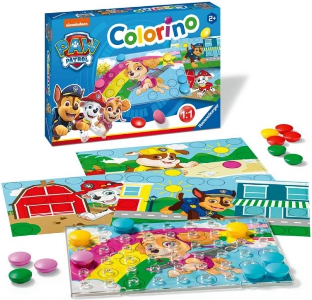 Colorino Paw Patrol – farverigt knapkassespil for børn