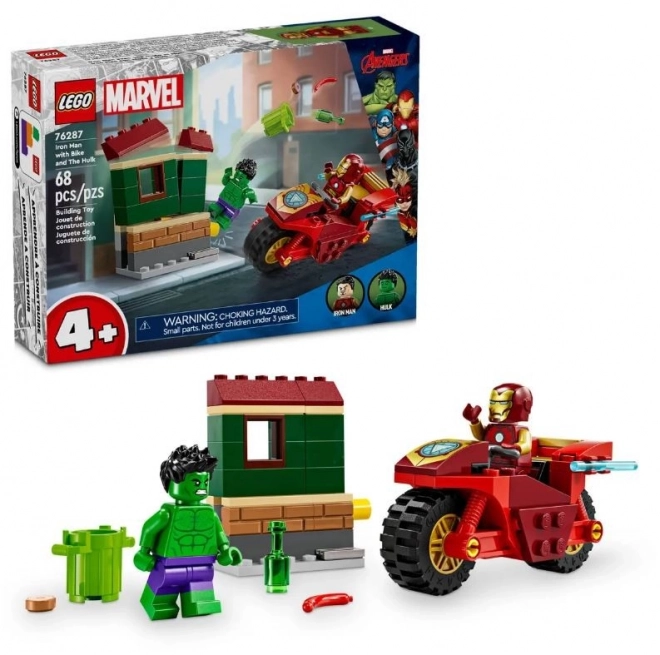 LEGO Marvel Super Heroes 76287 Iron Mans motorcykel og Hulk
