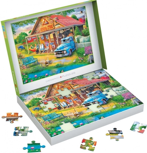 EUROGRAPHICS puslespil Connecting Pieces: landsbybutik 48 brikker