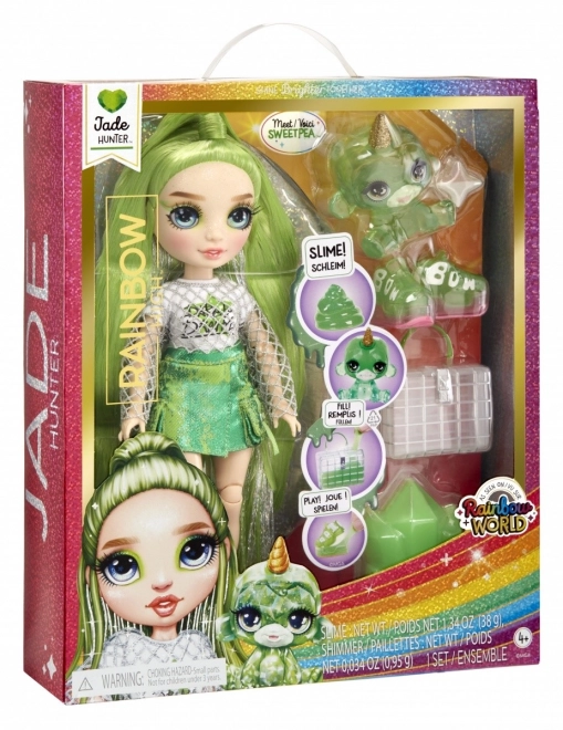 Rainbow High Fashion dukke med kæledyr - Jade Hunter