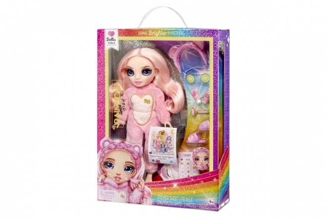 Dukketeater Rainbow High Junior til Pyjamasfest, Bella Pink