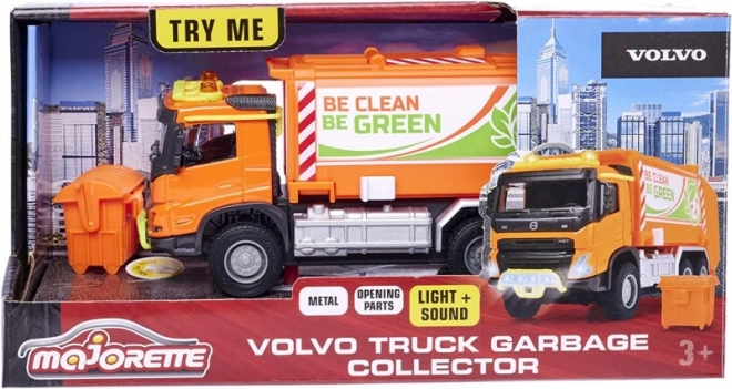 Majorette Grand Volvo skraldebil 19 cm med lys og lyde