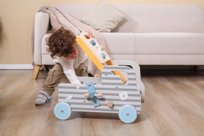 Træ rullende værkstedsbord