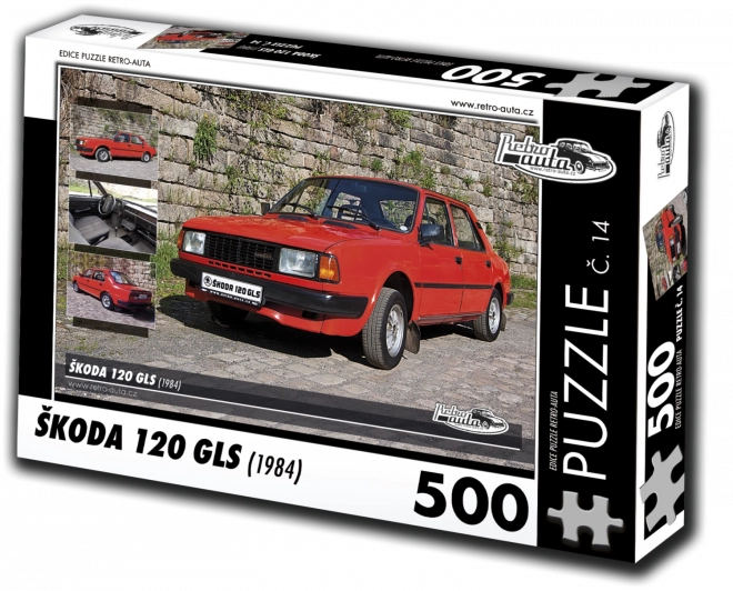 Retro biler puslespil Škoda 120 GLS (1984) 500 brikker