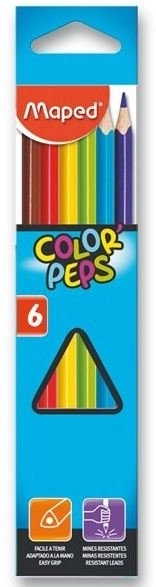 Trekantede farveblyanter MAPED Color'Peps 6 stk