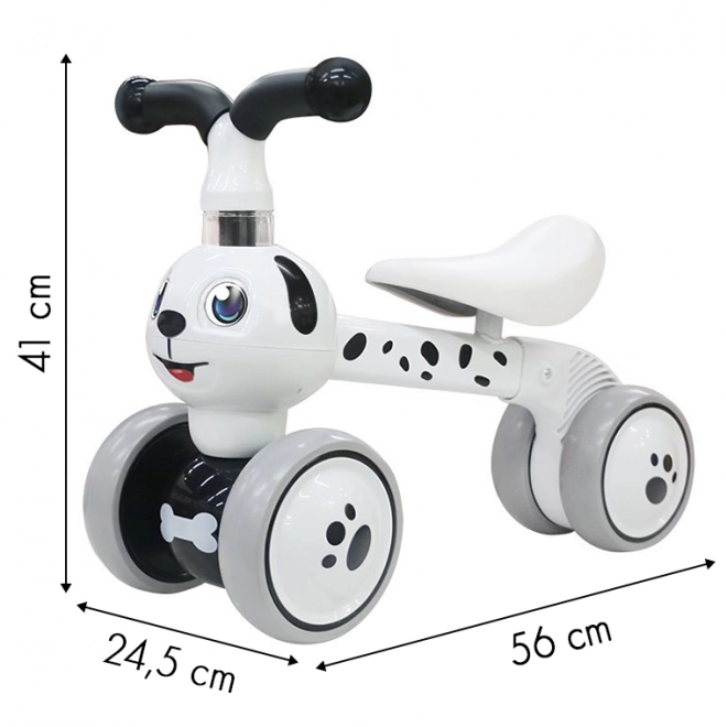 ECOTOYS Løbecykel Hund hvid