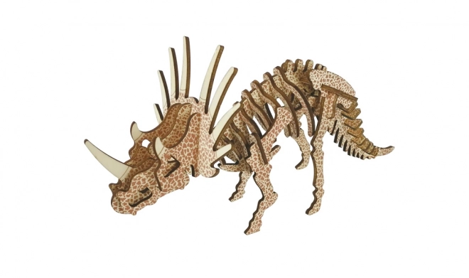 Træ 3D puslespil Triceratops