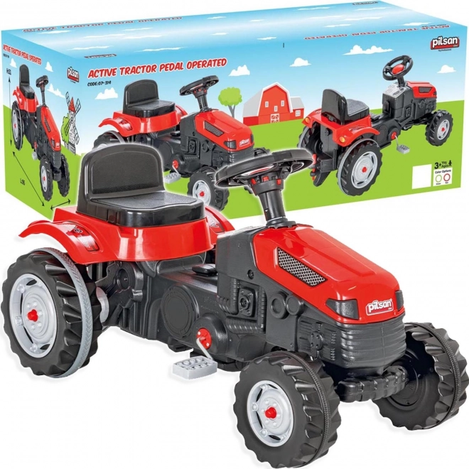 Traktor pedalrød